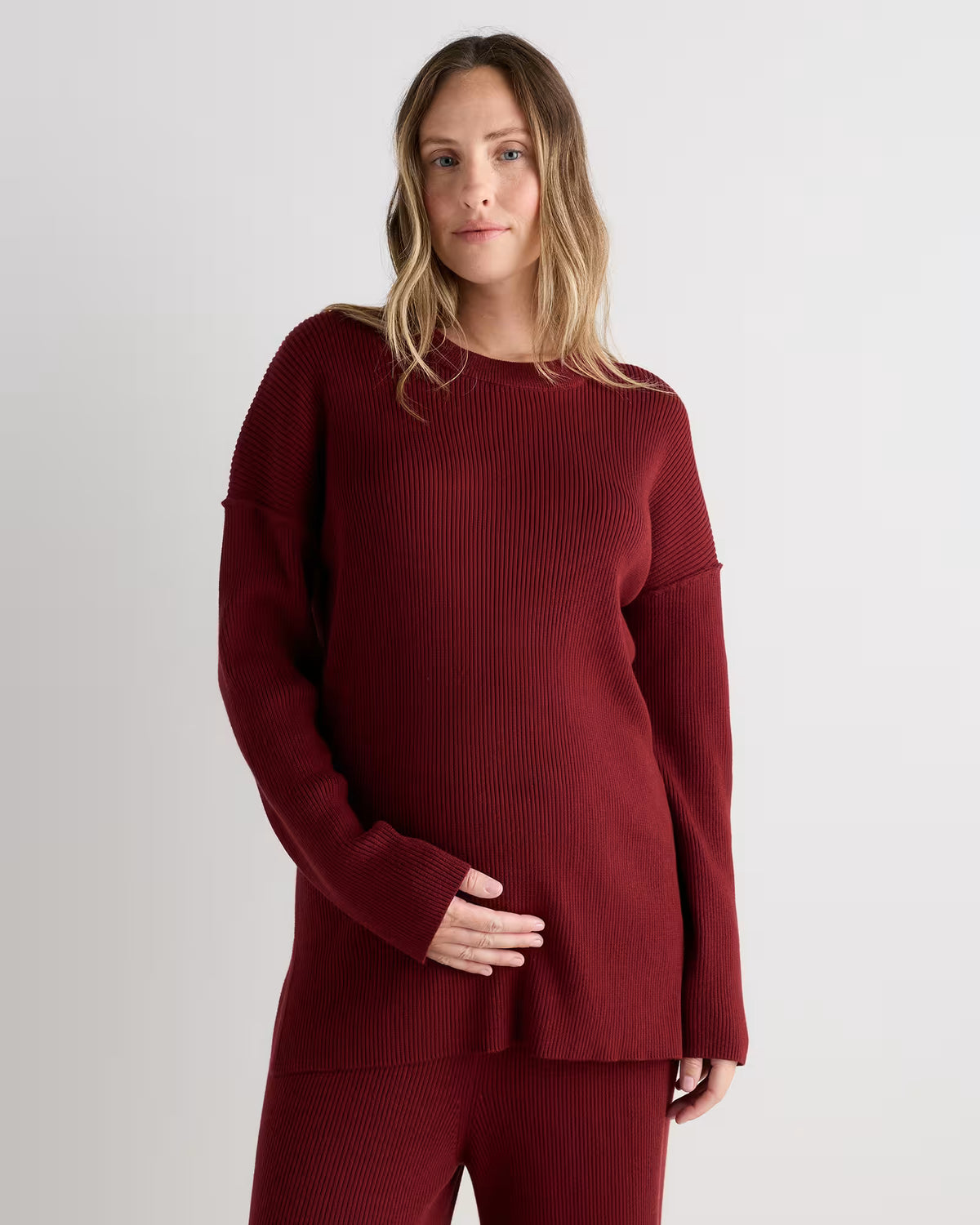 Cotton Cashmere Oversized Maternity Sweater - US 8409
