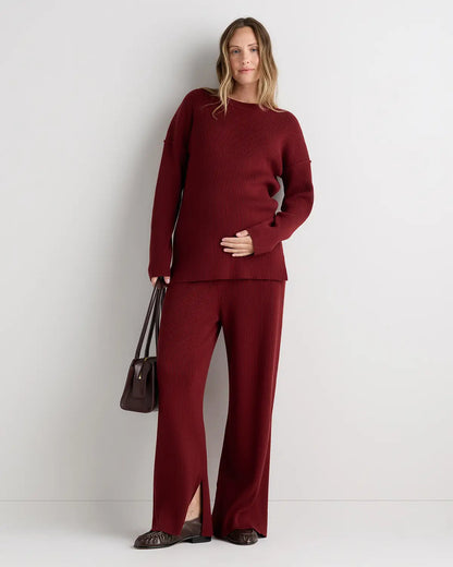 Cotton Cashmere Oversized Maternity Sweater - US 8409