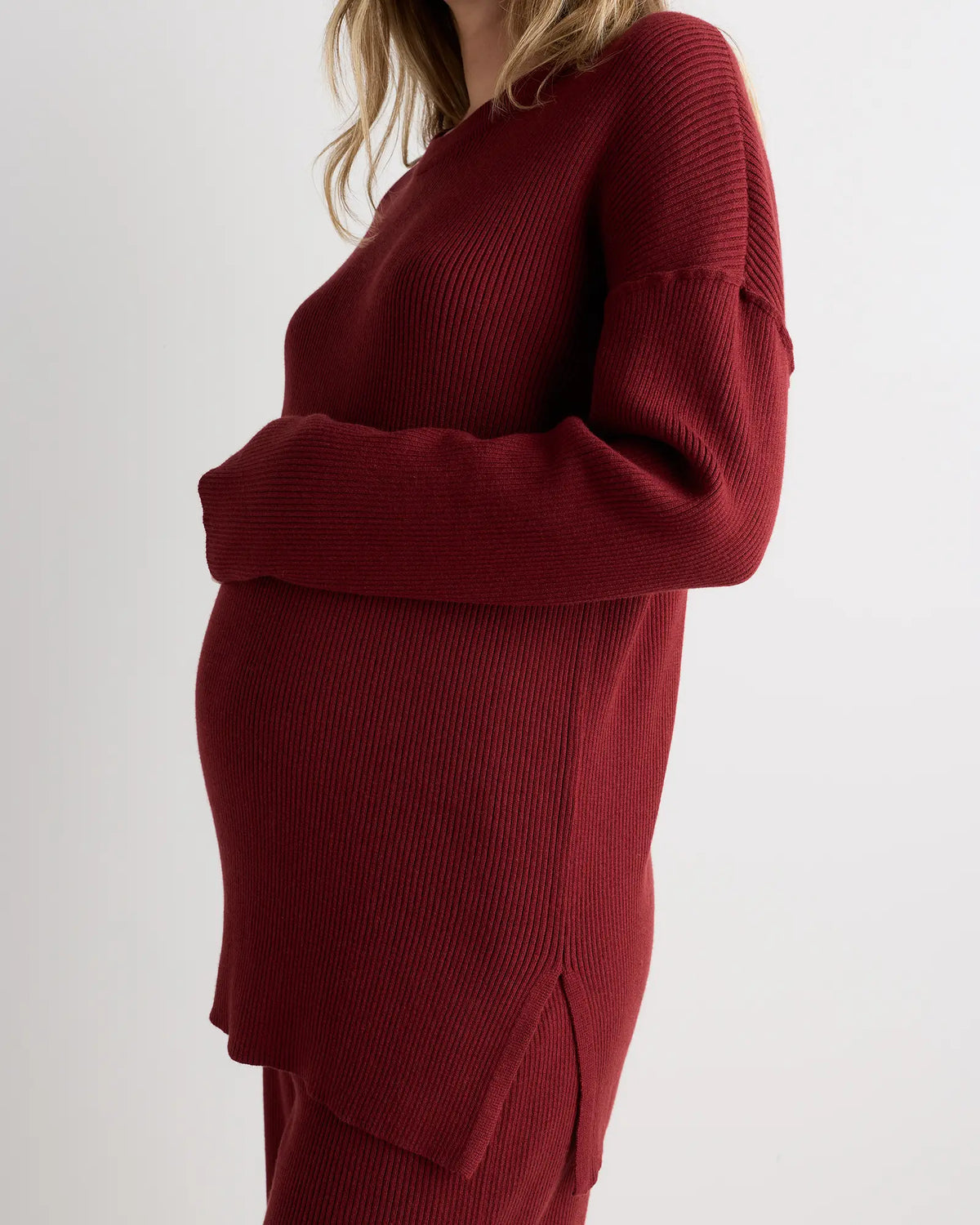 Cotton Cashmere Oversized Maternity Sweater - US 8409