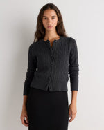 100% Organic Cotton Cable Crew Cardigan - US 2431