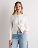 100% Organic Cotton Cable Crew Cardigan - US 1432