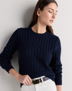 100% Organic Cotton Cable Crewneck Sweater - US 7180