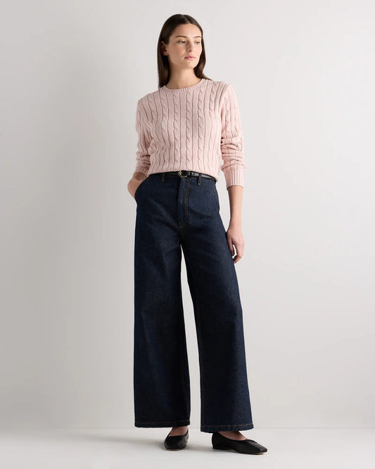 100% Organic Cotton Cable Crewneck Sweater - US 4022