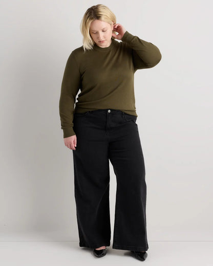 Lightweight Cotton Cashmere Crew Sweater - US 3541