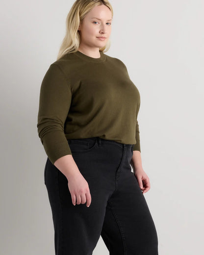 Lightweight Cotton Cashmere Crew Sweater - US 3541