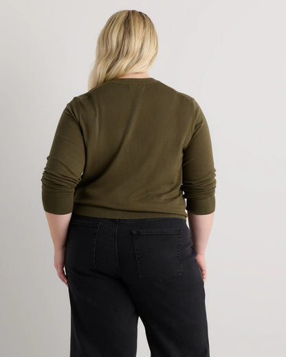 Lightweight Cotton Cashmere Crew Sweater - US 3541