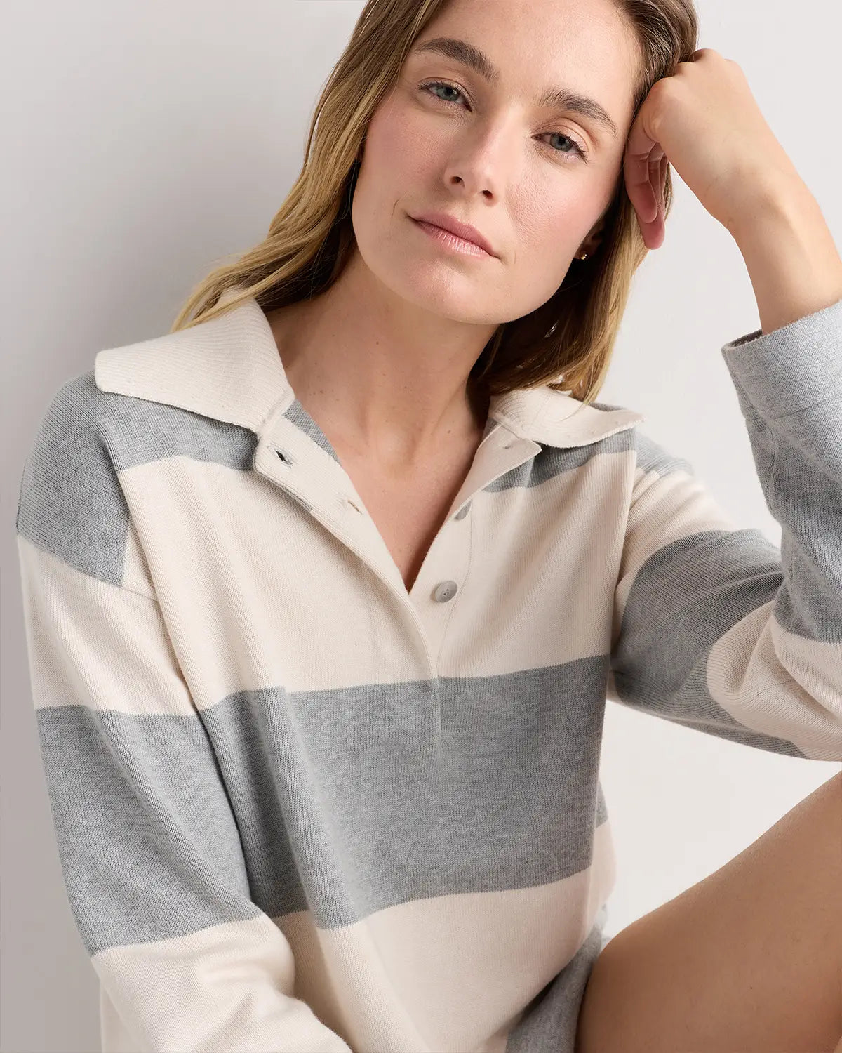 Cotton Cashmere Rugby Polo Sweater - US 1050