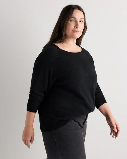 Mongolian Cashmere Boatneck Sweater - US 7010