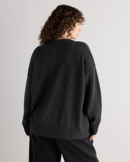 Mongolian Cashmere Oversized V-Neck Sweater - US 6837