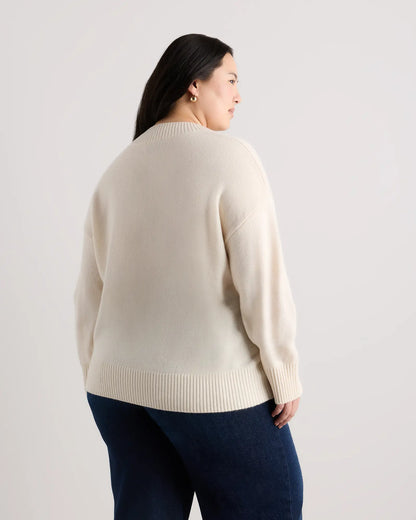 Mongolian Cashmere Oversized V-Neck Sweater - US 9749