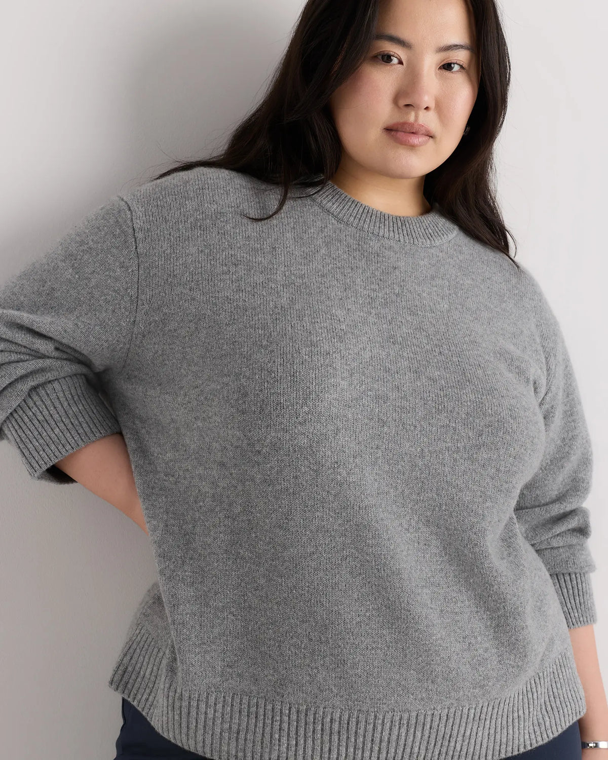 Mongolian Cashmere Oversized Crewneck Sweater - US 8780