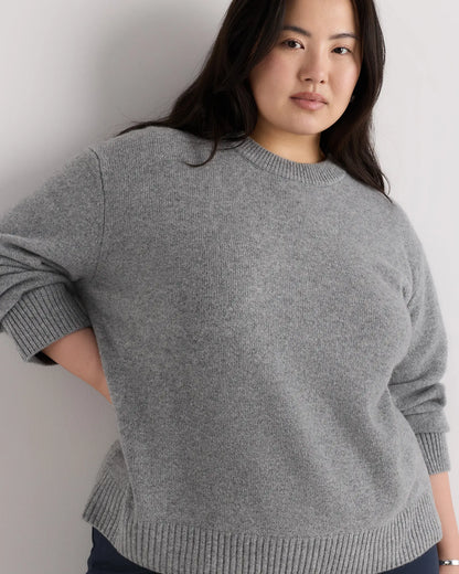 Mongolian Cashmere Oversized Crewneck Sweater - US 8780