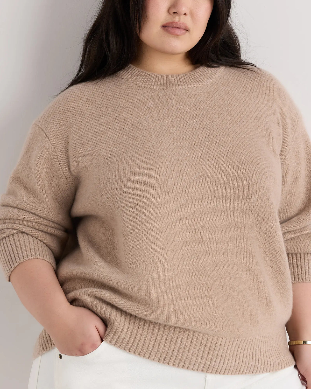 Mongolian Cashmere Oversized Crewneck Sweater - US 1184