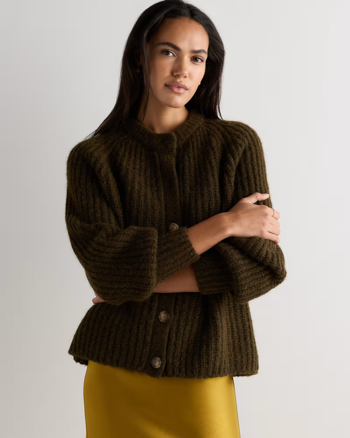 Lofty Baby Alpaca Chunky Crew Cardigan - US 6246