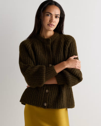 Lofty Baby Alpaca Chunky Crew Cardigan - US 6246