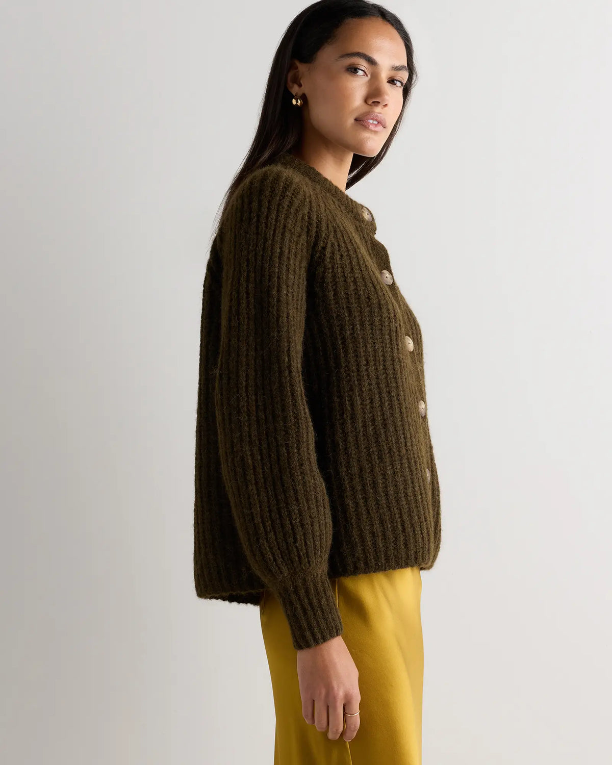 Lofty Baby Alpaca Chunky Crew Cardigan - US 6246