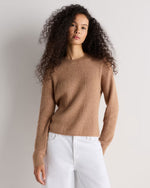 Lightweight Baby Alpaca Relaxed Ribbed Crewneck - US 3023