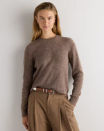 Lightweight Baby Alpaca Relaxed Ribbed Crewneck - US 3572