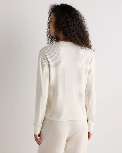 Lightweight Baby Alpaca Relaxed Ribbed Crewneck - US 4738