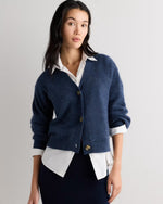 Lightweight Baby Alpaca Cropped V-Neck Cardigan - US 5101