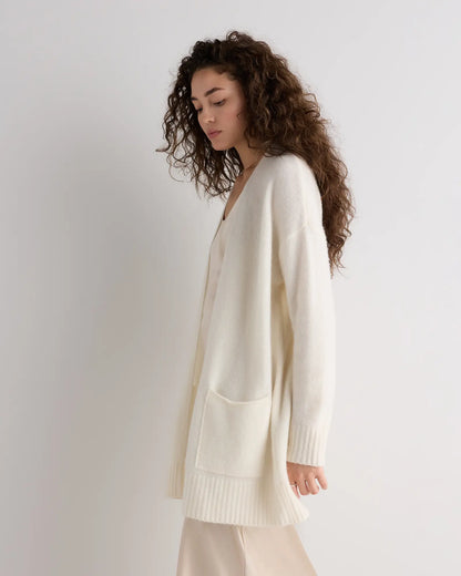 Cashmere Silk Boucle Open Cardigan - US 3784