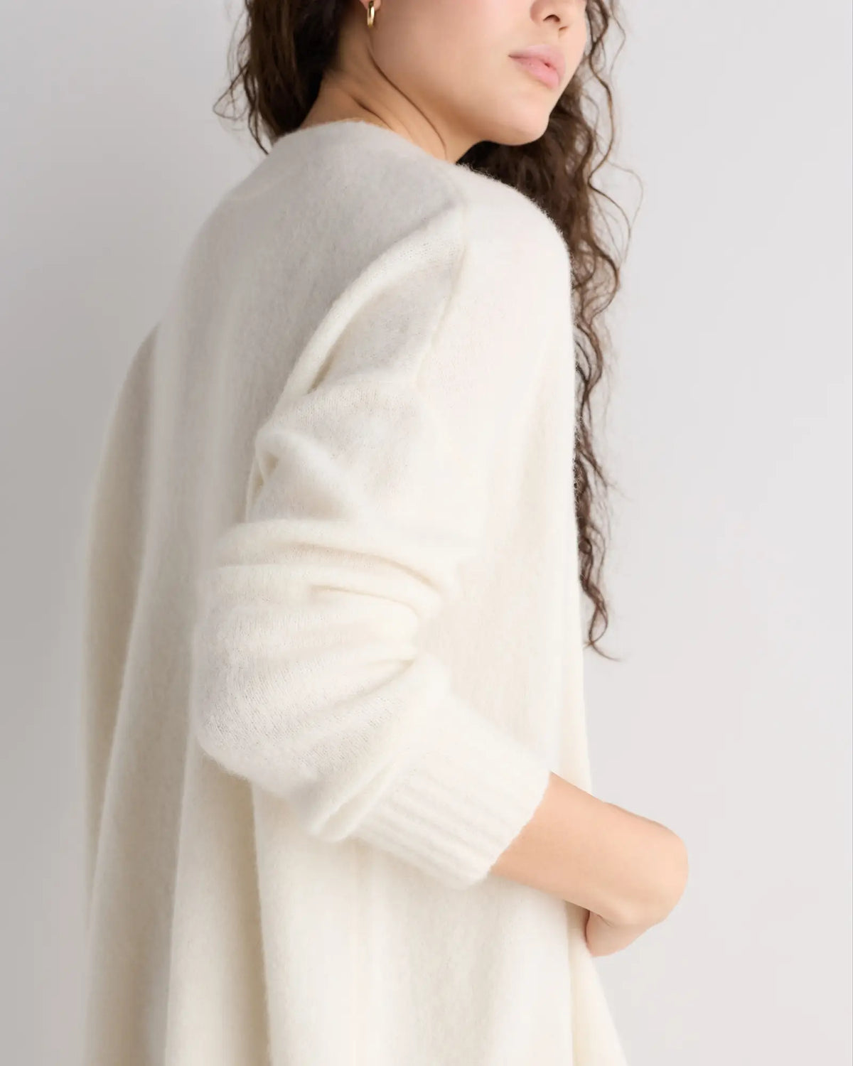 Cashmere Silk Boucle Open Cardigan - US 3784