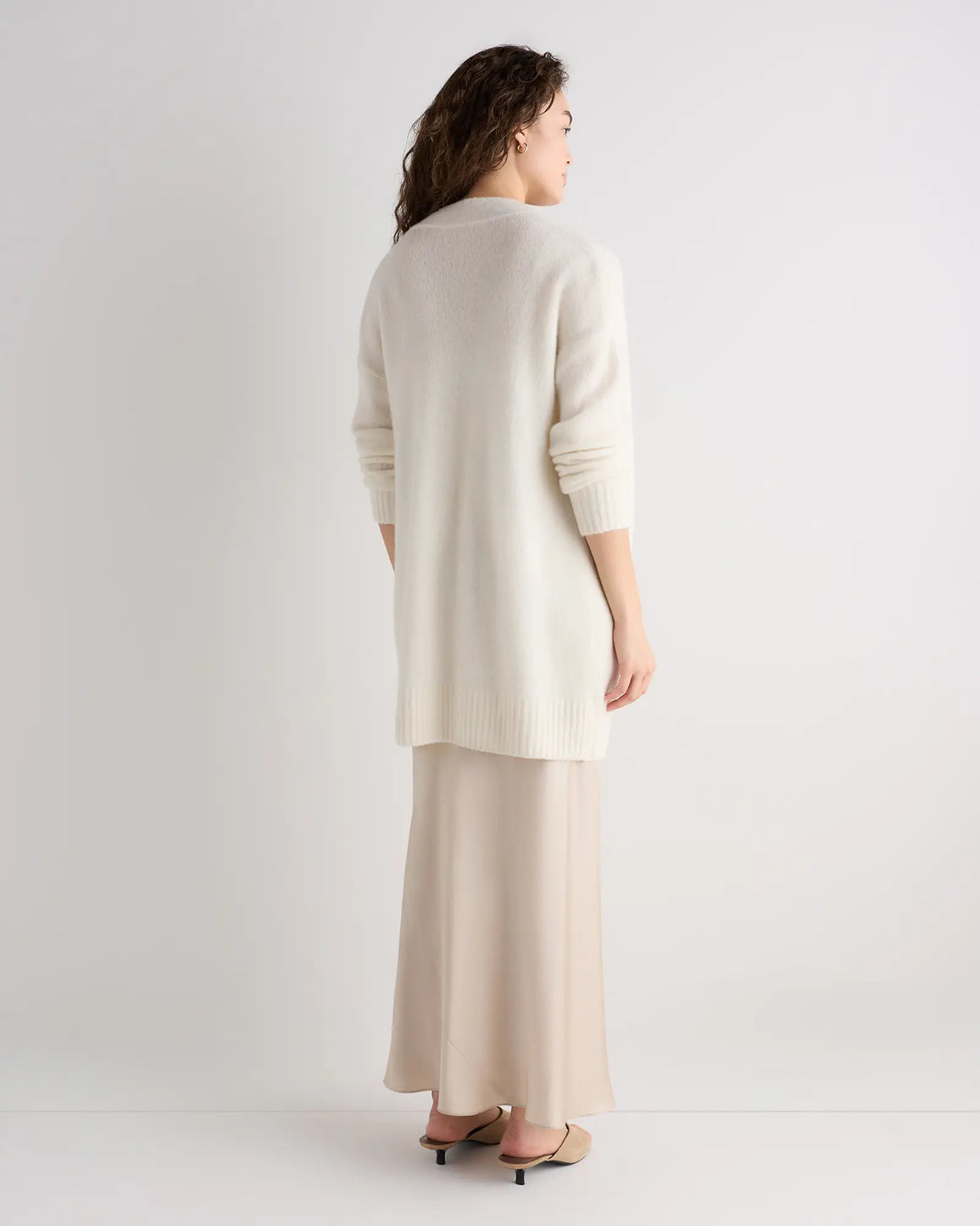 Cashmere Silk Boucle Open Cardigan - US 3784