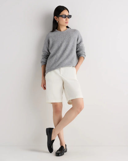 Cashmere Silk Boucle Relaxed Crewneck - US 4021
