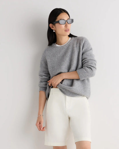 Cashmere Silk Boucle Relaxed Crewneck - US 4021