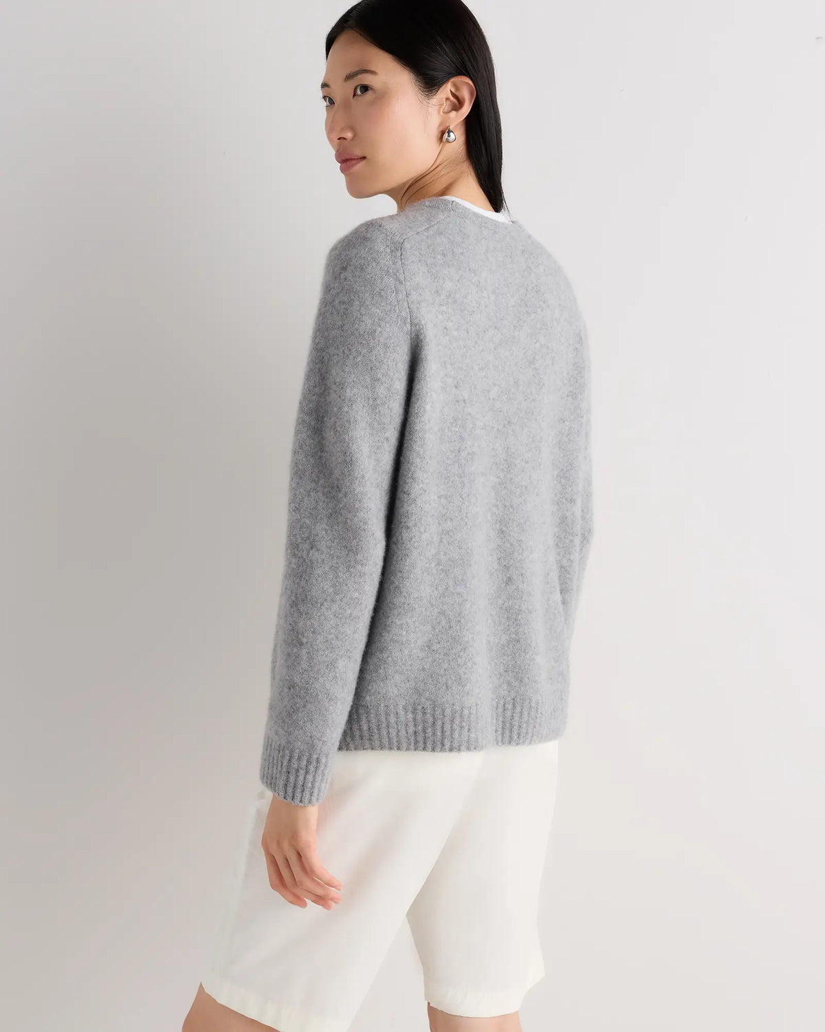 Cashmere Silk Boucle Relaxed Crewneck - US 4021