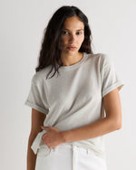 Cashmere Silk Sparkle Relaxed Sweater Tee - US 8676