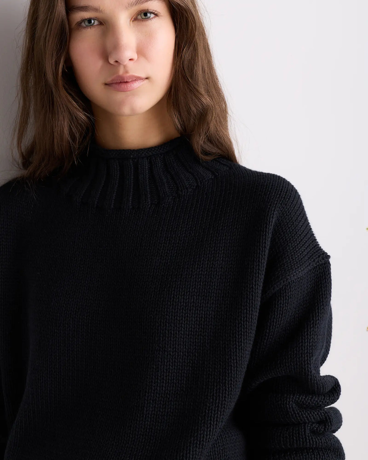 100% Organic Cotton Oversized Roll Neck Sweater - US 5621