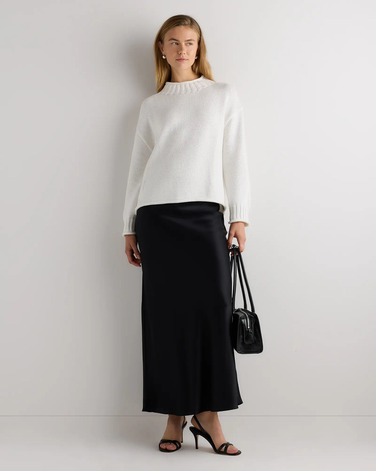 100% Organic Cotton Oversized Roll Neck Sweater - US 6744