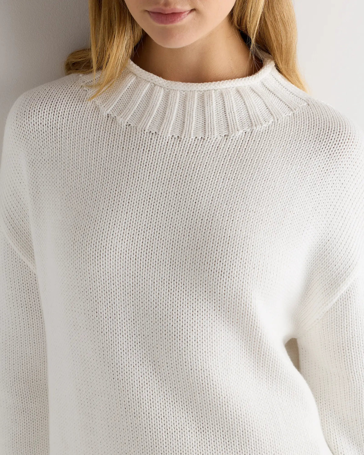 100% Organic Cotton Oversized Roll Neck Sweater - US 6744