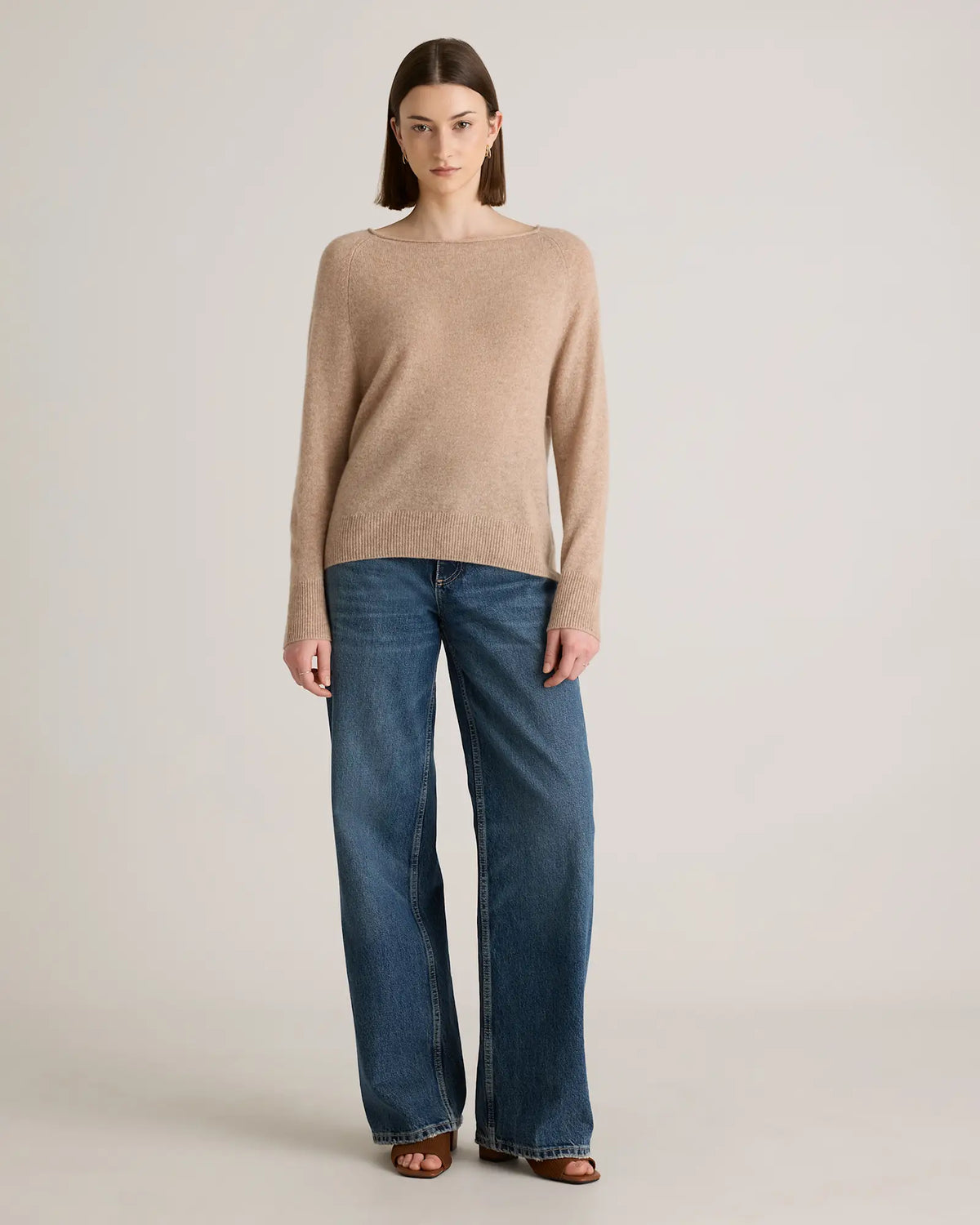 Mongolian Cashmere Boatneck Sweater - US 0396