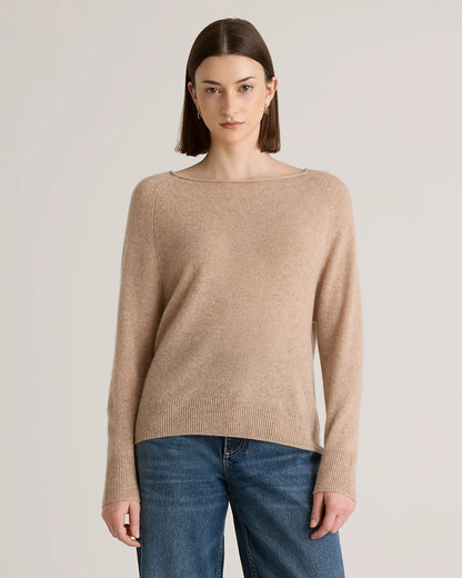 Mongolian Cashmere Boatneck Sweater - US 0396