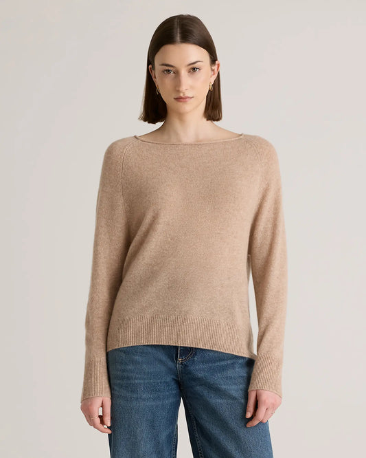 Mongolian Cashmere Boatneck Sweater - US 0396