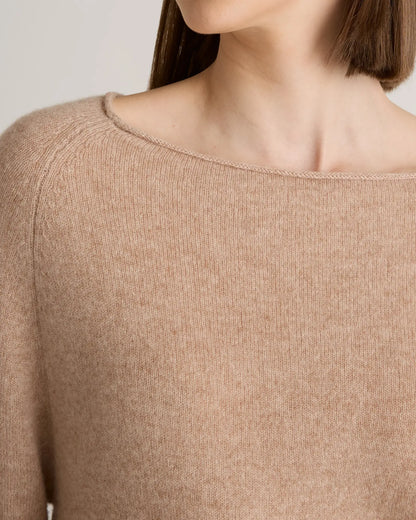 Mongolian Cashmere Boatneck Sweater - US 0396