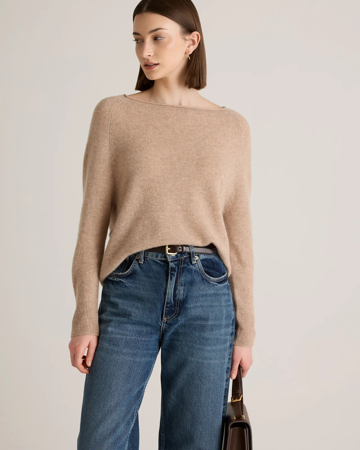 Mongolian Cashmere Boatneck Sweater - US 0396