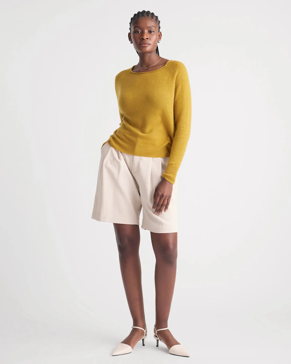 Mongolian Spring Cashmere Boatneck Sweater - US 1409