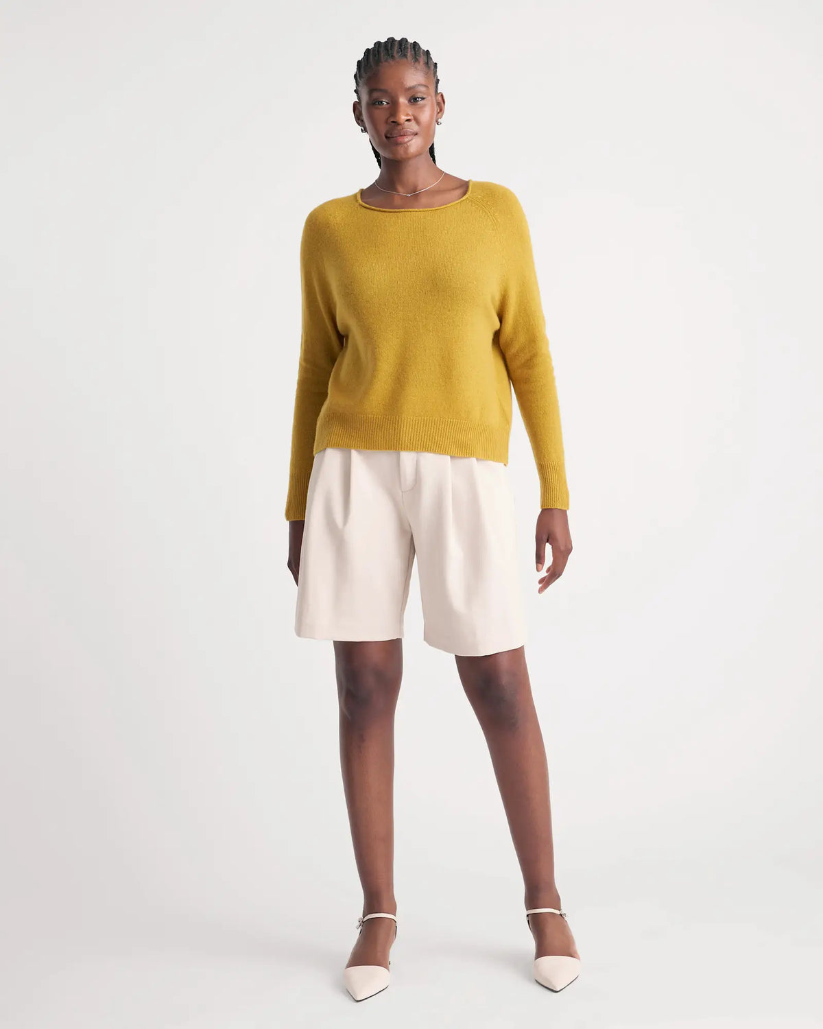 Mongolian Spring Cashmere Boatneck Sweater - US 1409