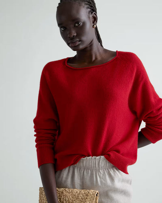 Mongolian Cashmere Boatneck Sweater - US 1341