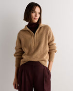 Organic Cotton Collared Quarter Zip Sweater - US 2392