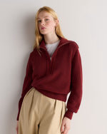 Organic Cotton Collared Quarter Zip Sweater - US 9694