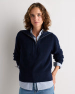 Organic Cotton Collared Quarter Zip Sweater - US 5250