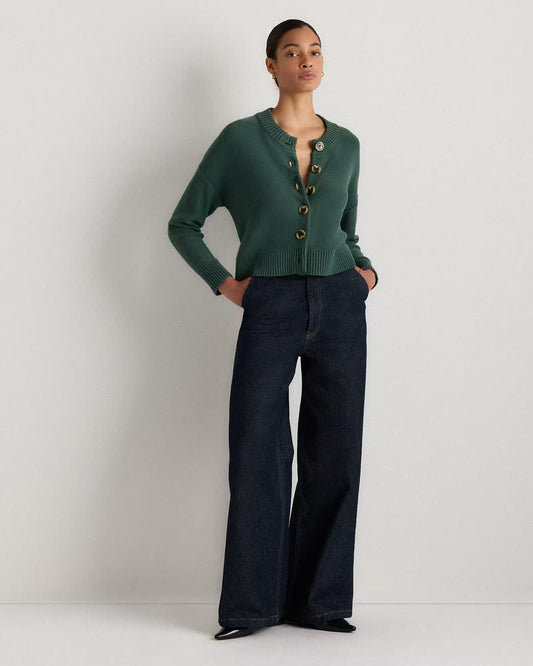 100% Organic Cotton Cropped Cardigan - US 5423
