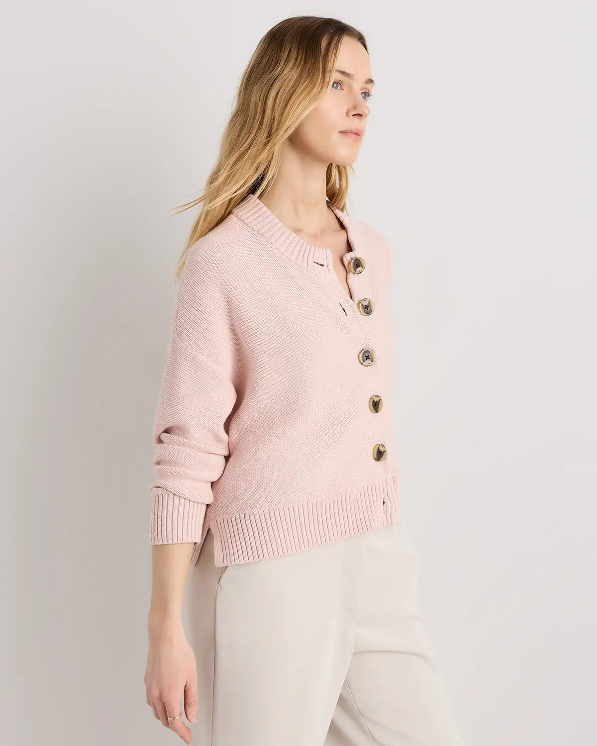 100% Organic Cotton Cropped Cardigan - US 0348