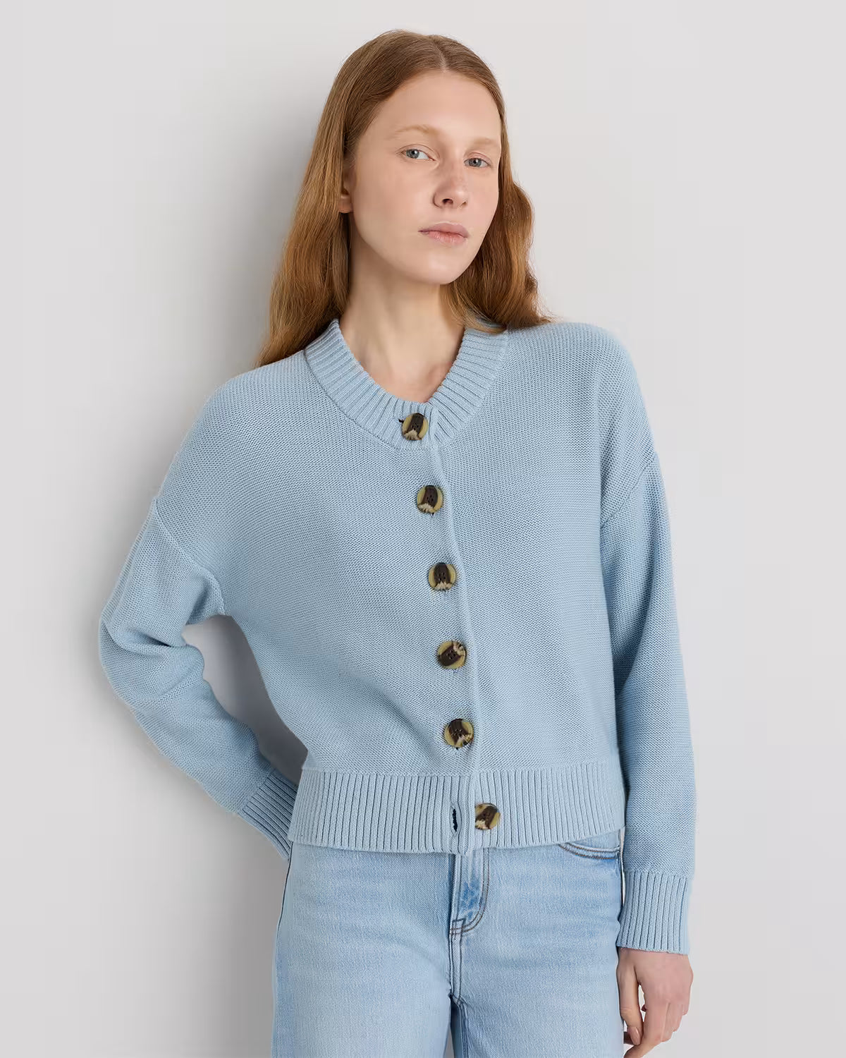 100% Organic Cotton Cropped Cardigan - US 8061