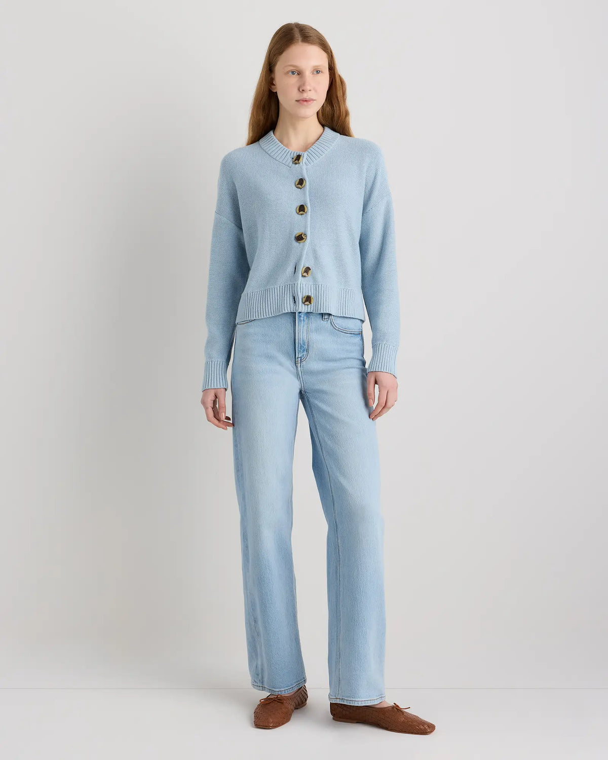 100% Organic Cotton Cropped Cardigan - US 8061