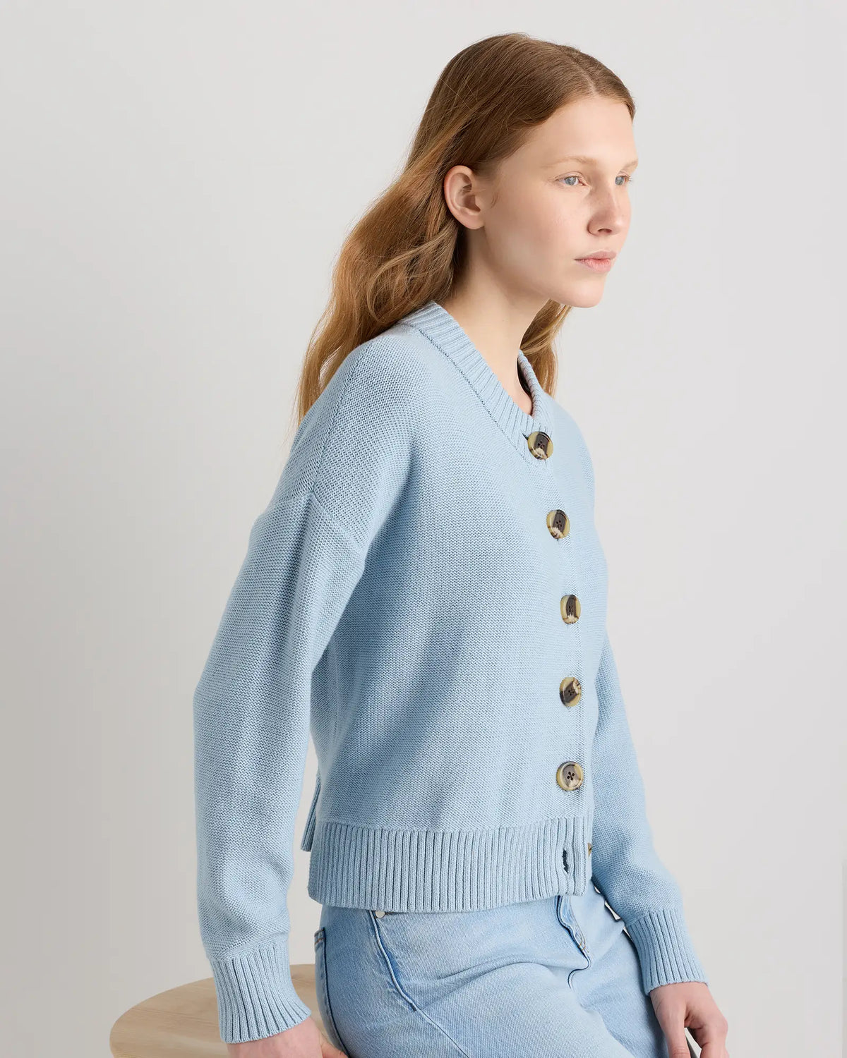 100% Organic Cotton Cropped Cardigan - US 8061